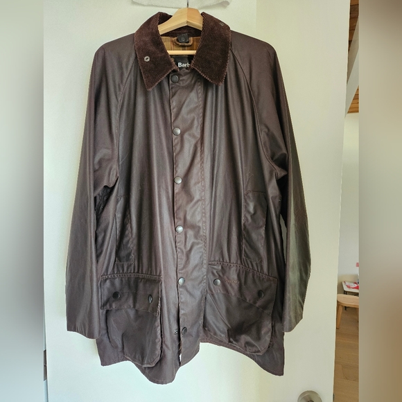 Barbour Beaufort Brown size C44, men's Large - Picture 2 of 8